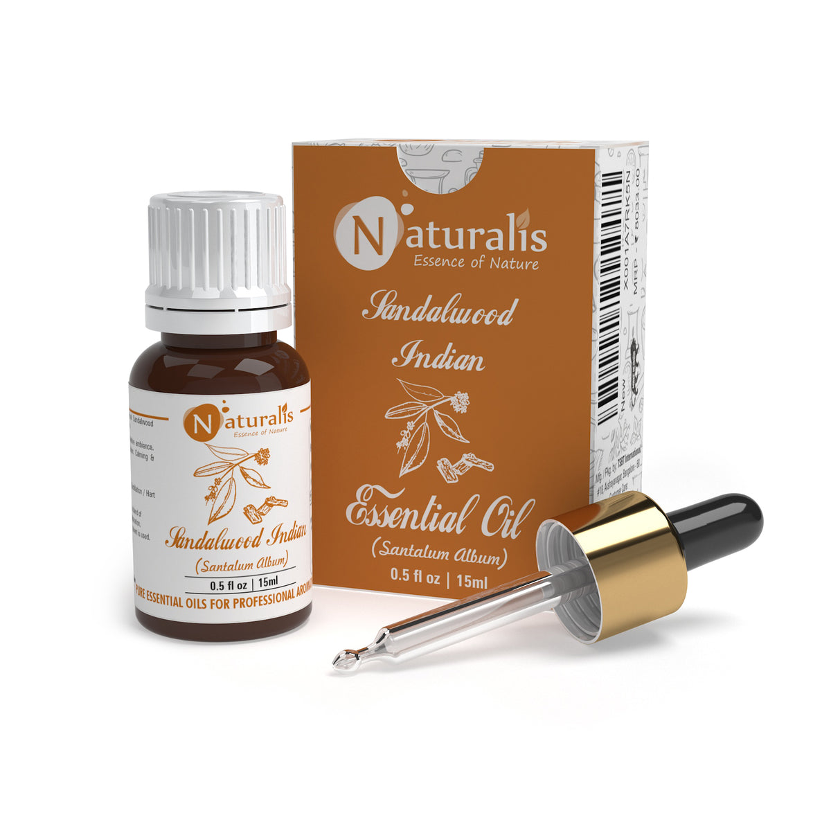 Indian Sandalwood essential oil by Naturalis, pure and natural — alternate view