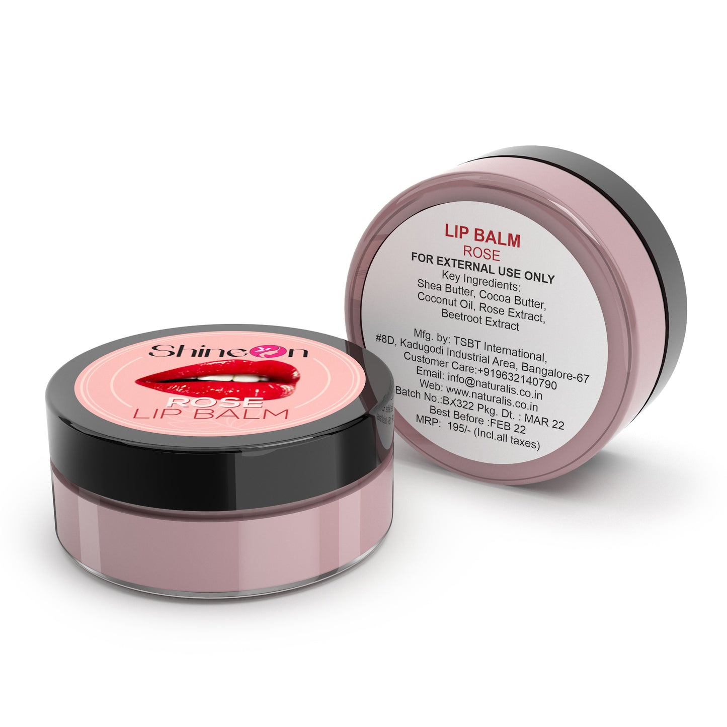 Shineon Rose and Beetroot Lip Balm - 50gms