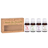 Skin Care Essential Oil Set of 4 by Naturalis (Frankincense Oil, Tea Tree Oil, Lavender Oil, Ylang Ylang Oil) - Pure & Natural - Naturalis