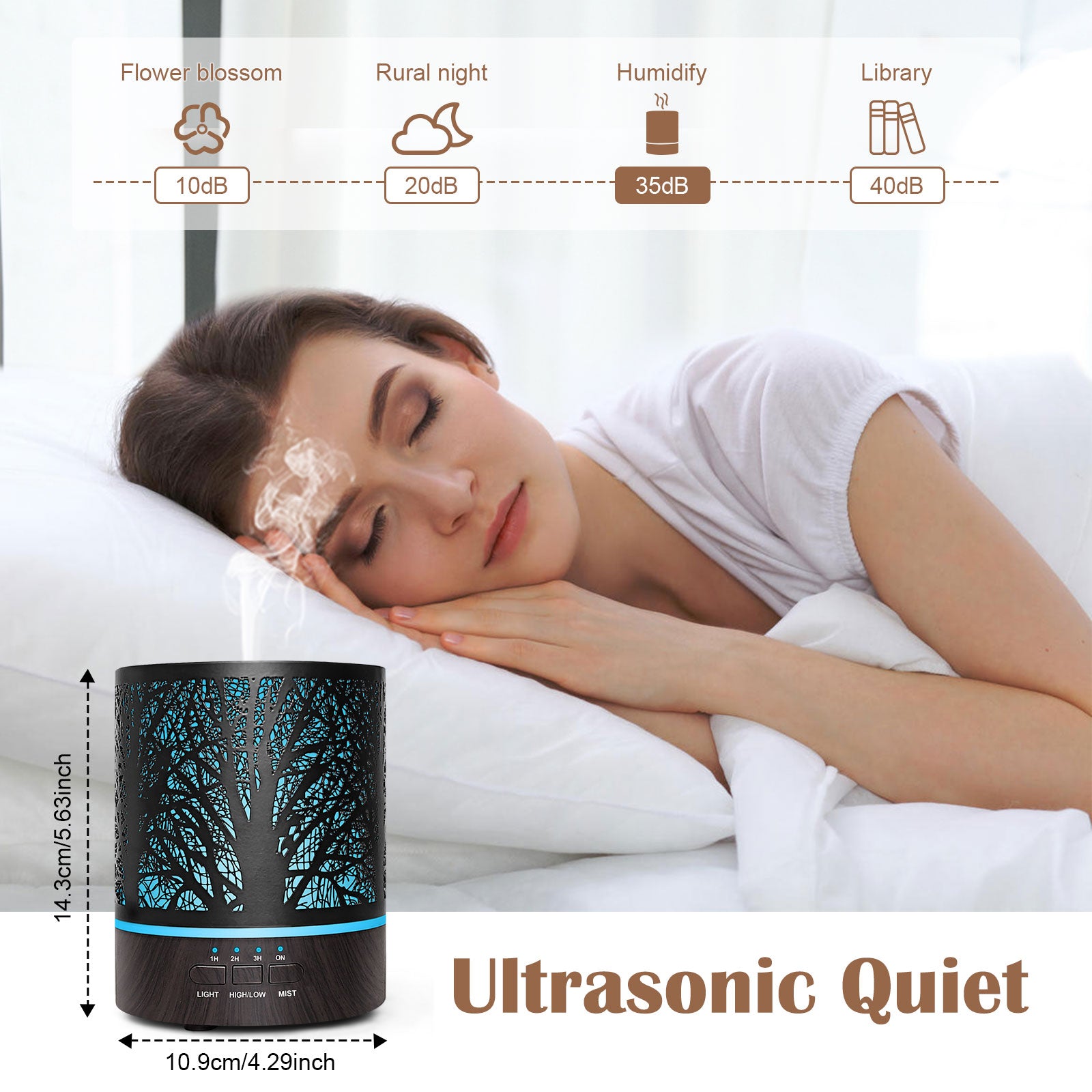 Naturalis Essence of Nature Mist Ultrasonic Aroma Diffuser & Humidifier with free Top 5 Natural Essential Oil - Naturalis