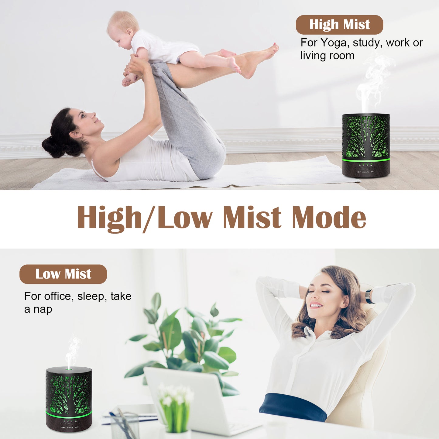 Naturalis Essence of Nature Mist Ultrasonic Aroma Diffuser & Humidifier with free Top 5 Natural Essential Oil - Naturalis