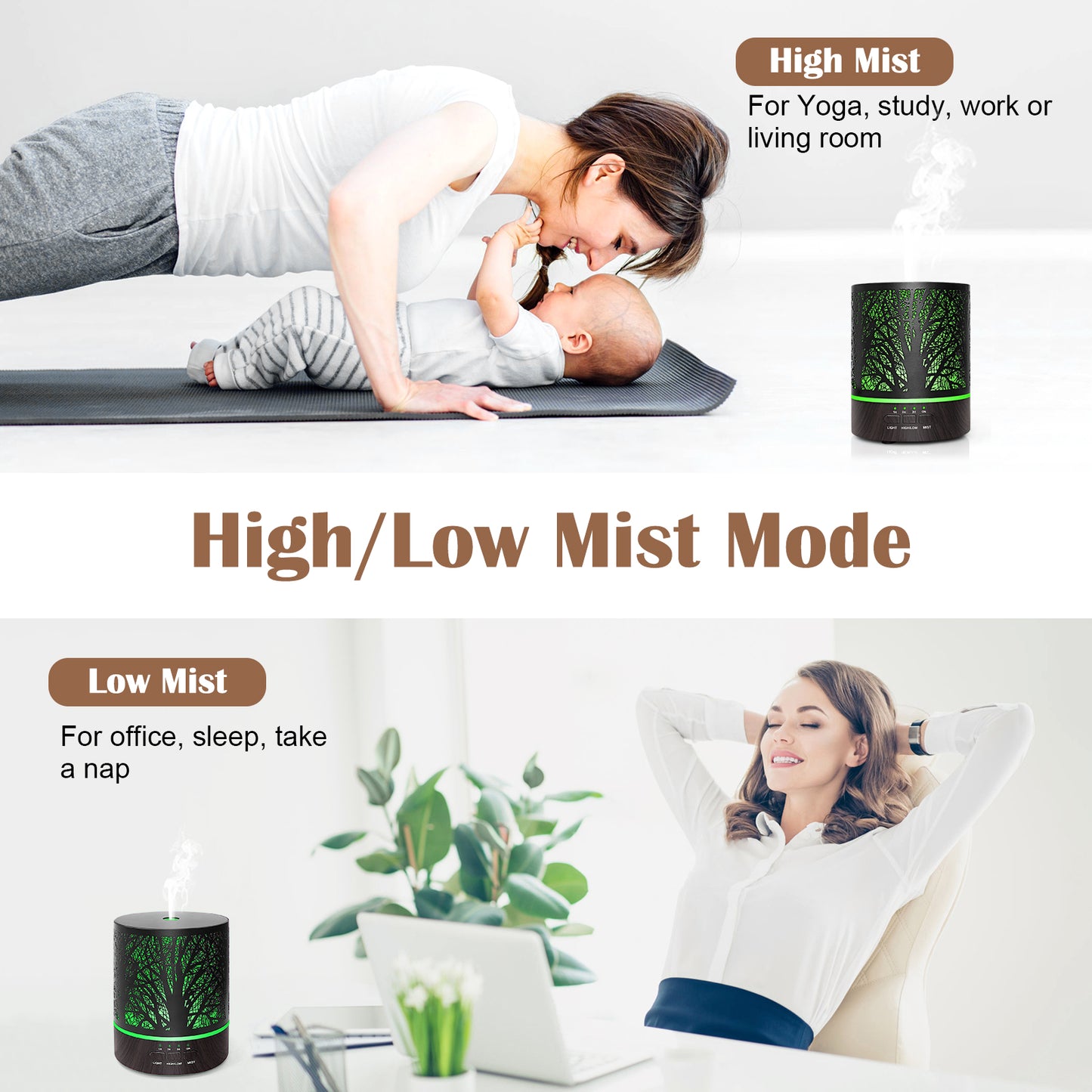 Naturalis Essence of Nature Mist Ultrasonic Aroma Diffuser & Humidifier with free Top 5 Natural Essential Oil - Naturalis