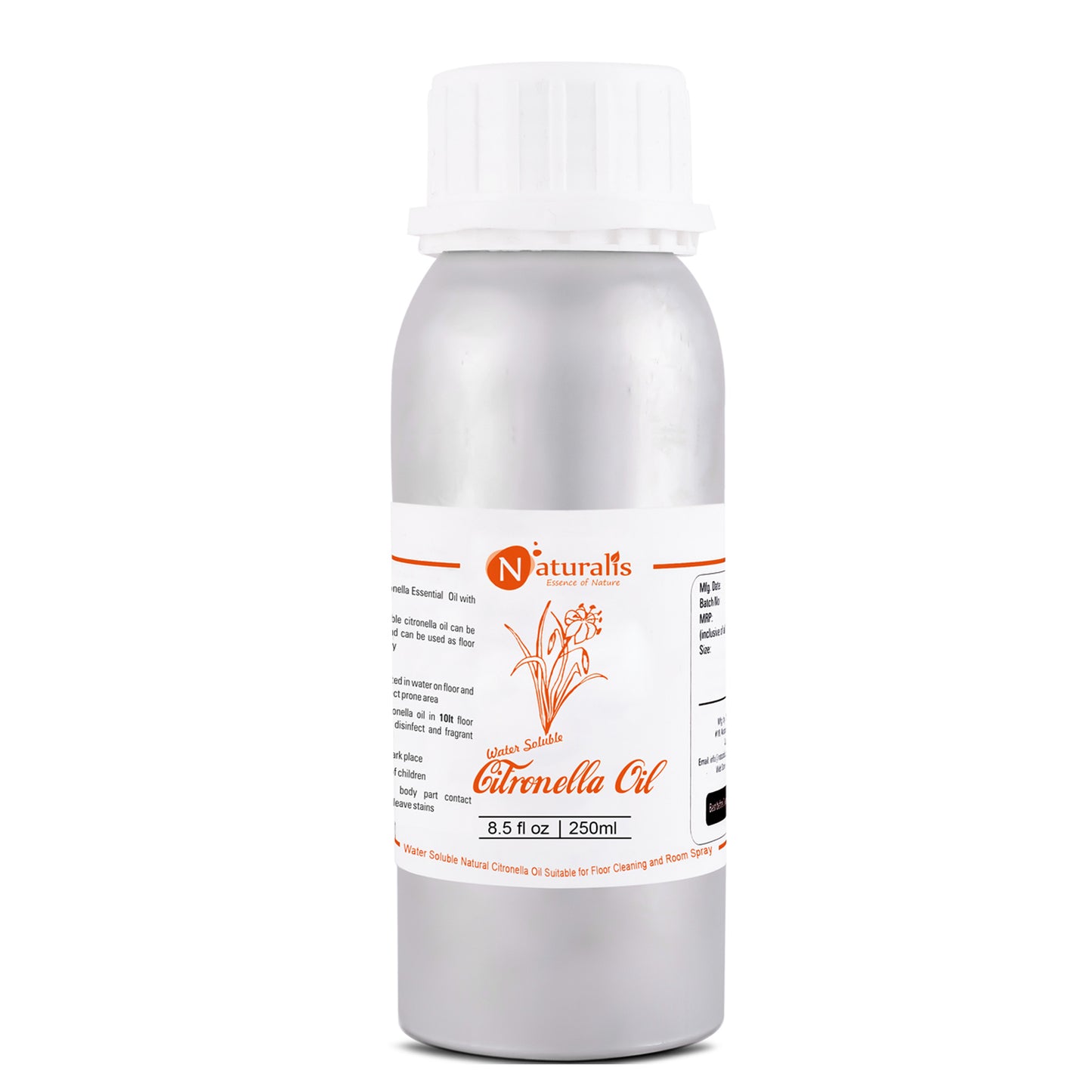 Naturalis Water Soluble Natural Citronella Oil Suitable for Floor Cleaning and Room Spray - Naturalis