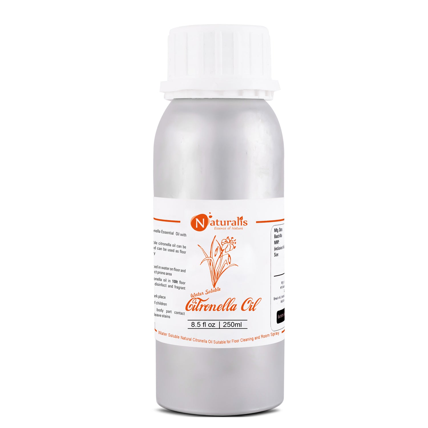 Naturalis Water Soluble Natural Citronella Oil Suitable for Floor Cleaning and Room Spray - Naturalis