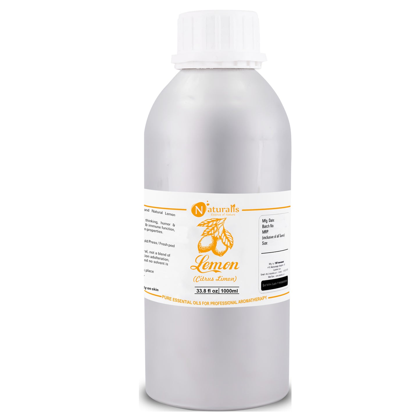 Lemon Essential Oil by Naturalis - Pure & Natural - Naturalis