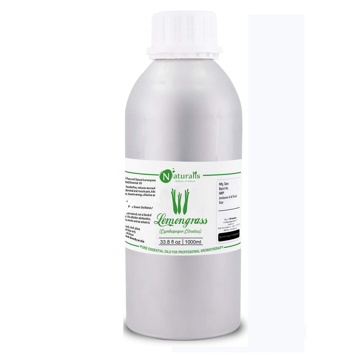 Naturalis 100% pure Lemongrass Essential Oil (Cymbopogon citratus), therapeutic grade ā view 12