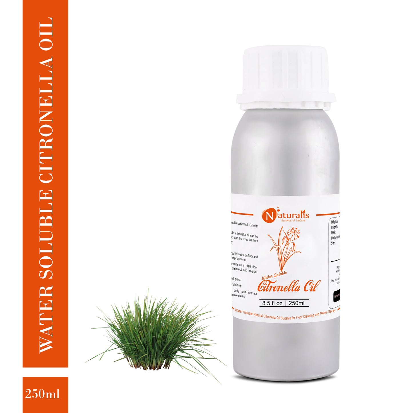Naturalis Water Soluble Natural Citronella Oil Suitable for Floor Cleaning and Room Spray - Naturalis