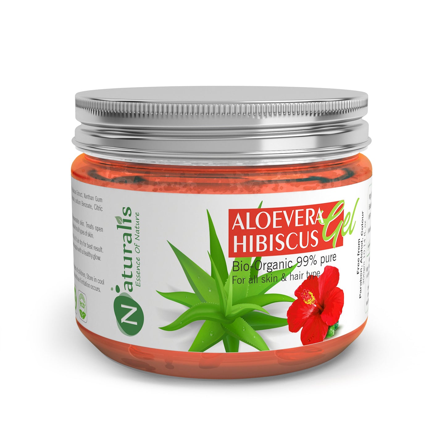 Aloe Vera Gel - Ideal for Skin, Face, Acne Scars, Hair Care & Dark Circles - Naturalis