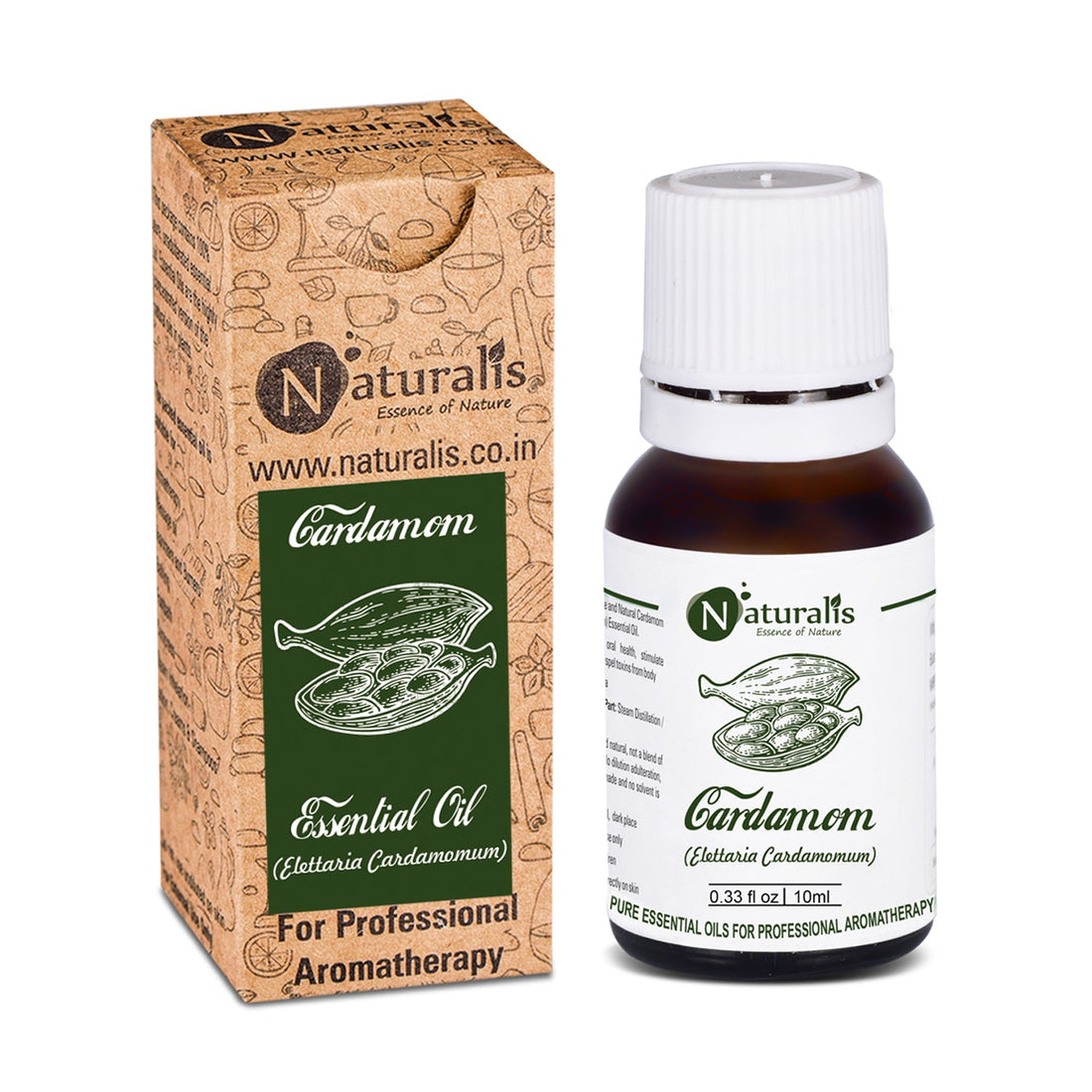 Naturalis 100% Pure Cardamom Essential Oil bottle