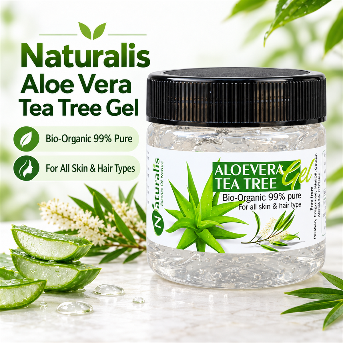 Naturalis Aloe Vera Tea Tree Gel product introduction
