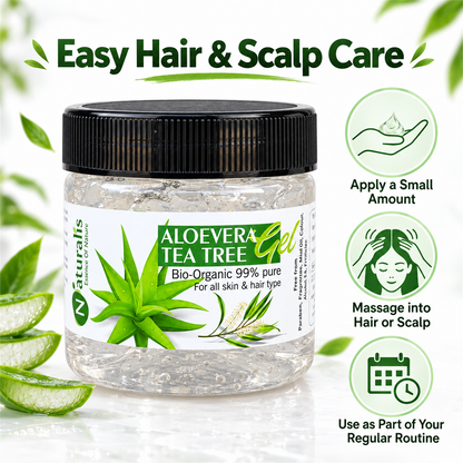 Naturalis Aloe Vera Tea Tree Gel easy hair and scalp care