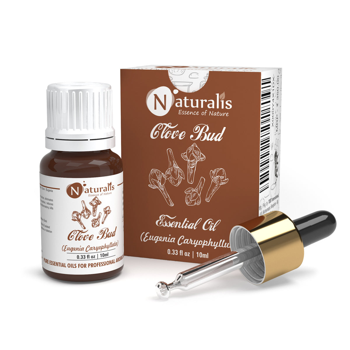 Naturalis 100% pure Clove Bud Essential Oil (Eugenia caryophyllus), therapeutic grade