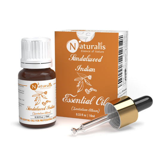 Naturalis 100% pure Indian Sandalwood (Chandan) Essential Oil (Santalum album), therapeutic grade
