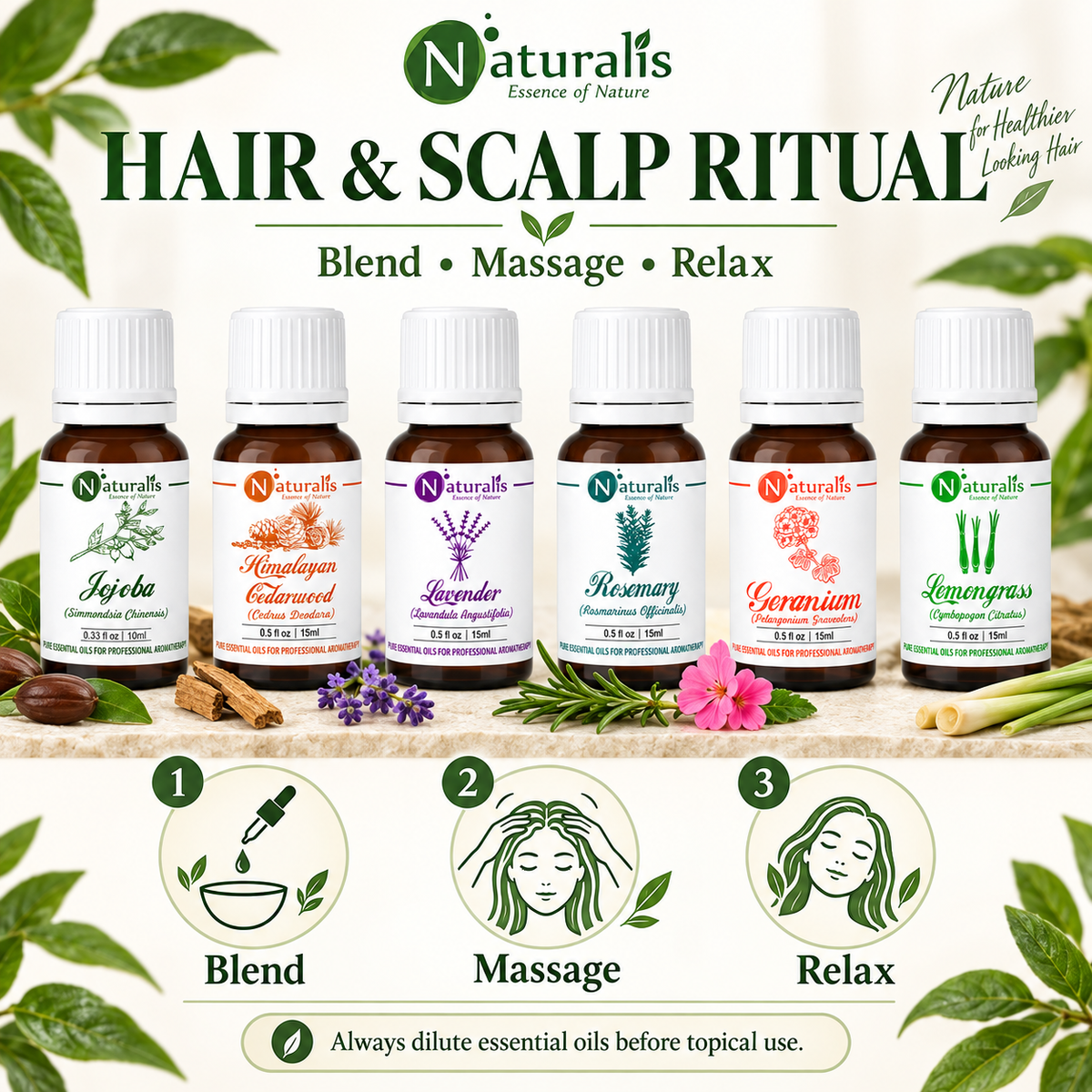 Hair Care Essential Oil Set – hair and scalp ritual