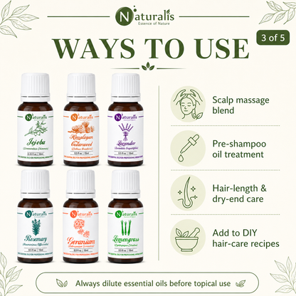 Ways to use Naturalis 15GP1 hair care essential oil set