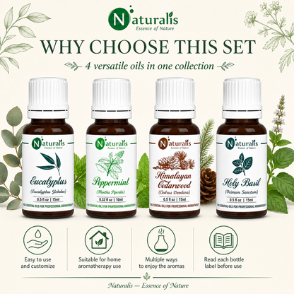 Naturalis 15GP12 essential oil set why choose infographic