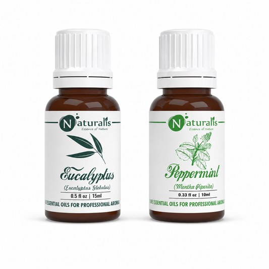 Naturalis Peppermint & Eucalyptus Essential Oil Set of 2 for steam inhalation — main product image