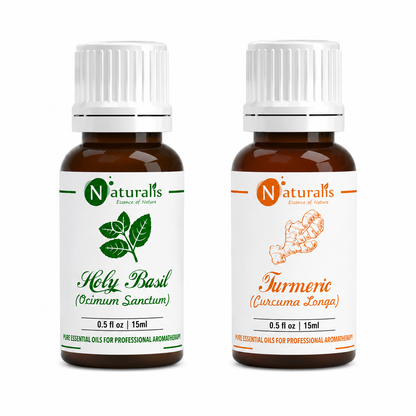 Naturalis Turmeric & Holy Basil (Tulsi) Essential Oil Set of 2 main product image