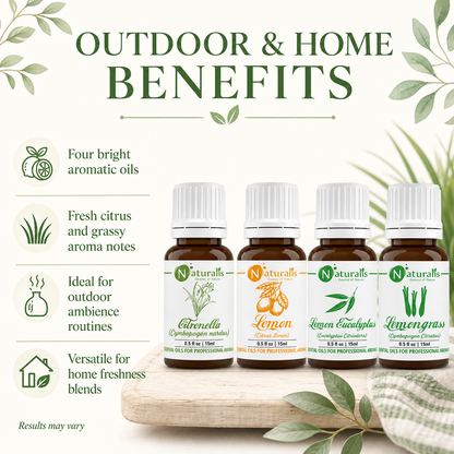 Naturalis 15GP15 essential oil set benefits infographic