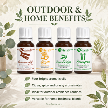 Naturalis 15GP16 essential oil set benefits infographic
