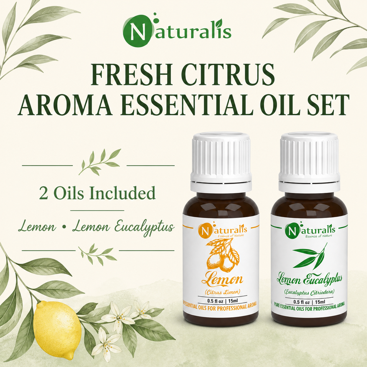 Naturalis 15GP17 essential oil set oils included infographic