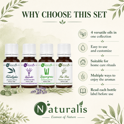 Naturalis 15GP20 essential oil set why choose infographic