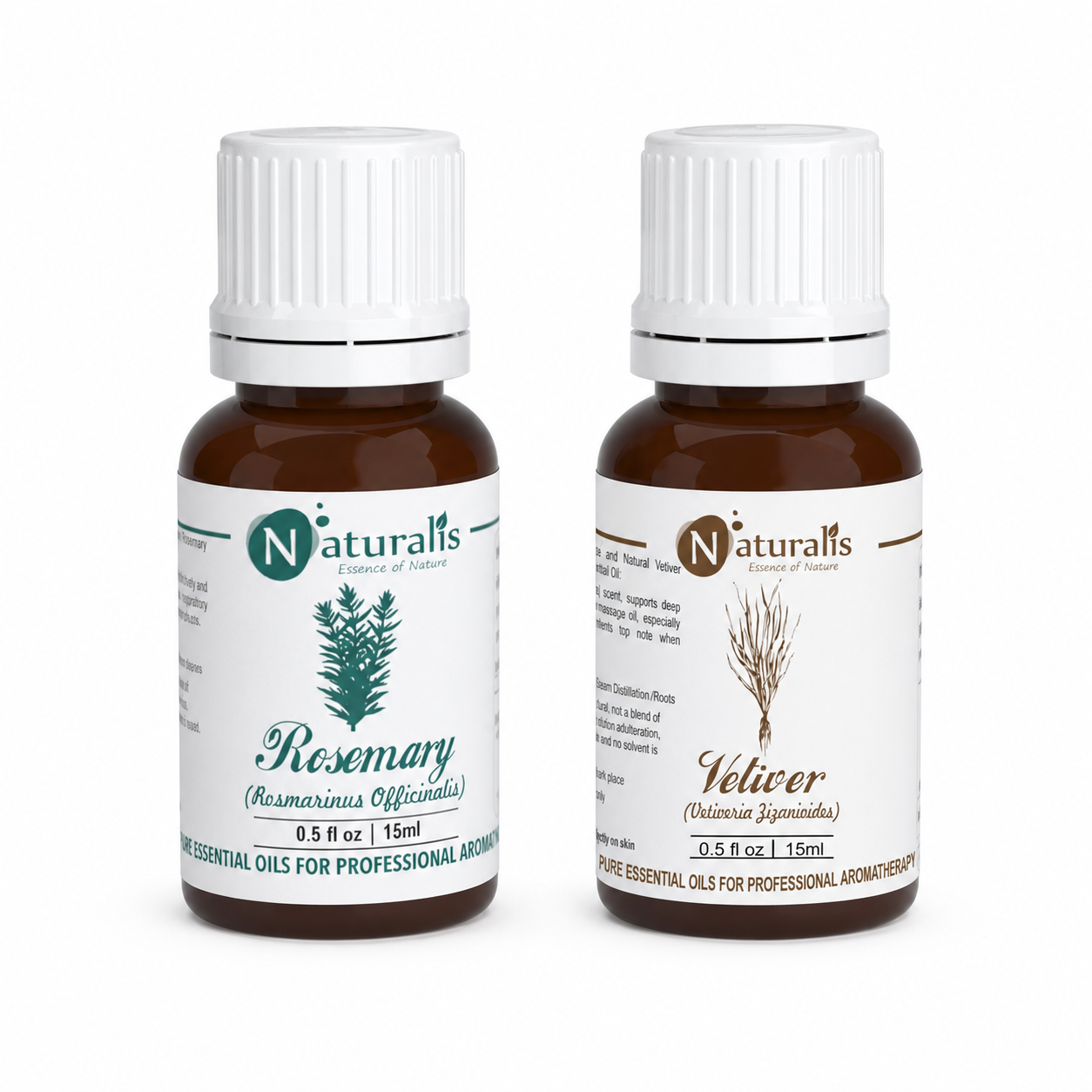 Naturalis Rosemary & Vetiver Essential Oil Set of 2, 15ml main product image