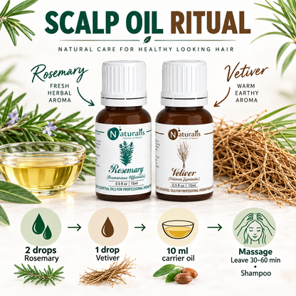 Rosemary and Vetiver Essential Oil Set – usage guide
