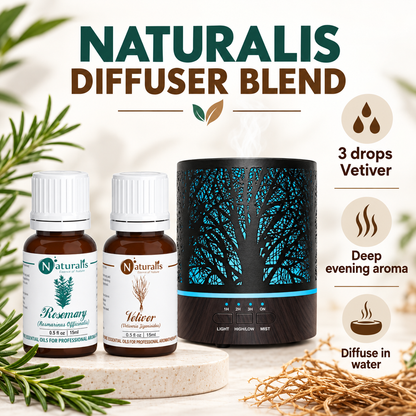 Rosemary and Vetiver Essential Oil Set – Naturalis diffuser blend