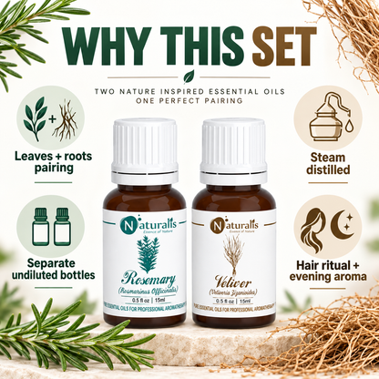 Rosemary and Vetiver Essential Oil Set – why this set
