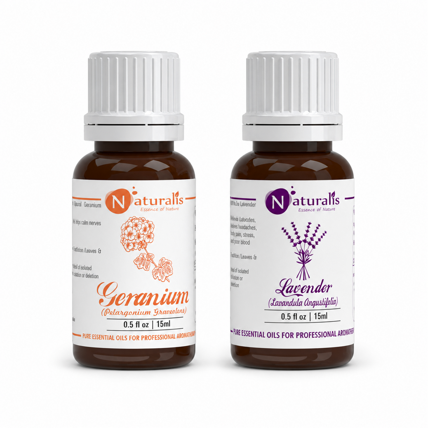 Naturalis Lavender & Geranium Essential Oil Set of 2, 15ml main product image