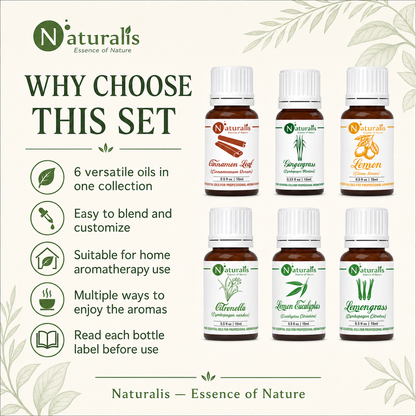Naturalis 15GP4 essential oil set why choose infographic