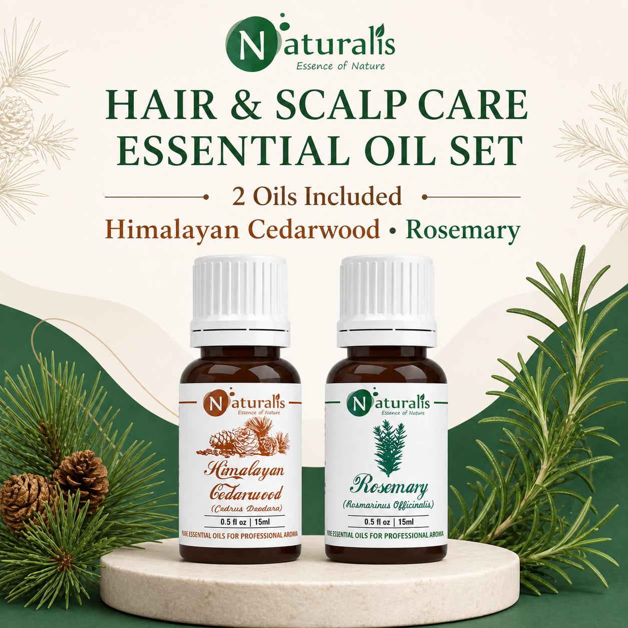 Naturalis 15GP7 essential oil set oils included infographic