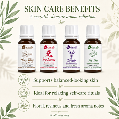 Naturalis 15GP8 essential oil set benefits infographic