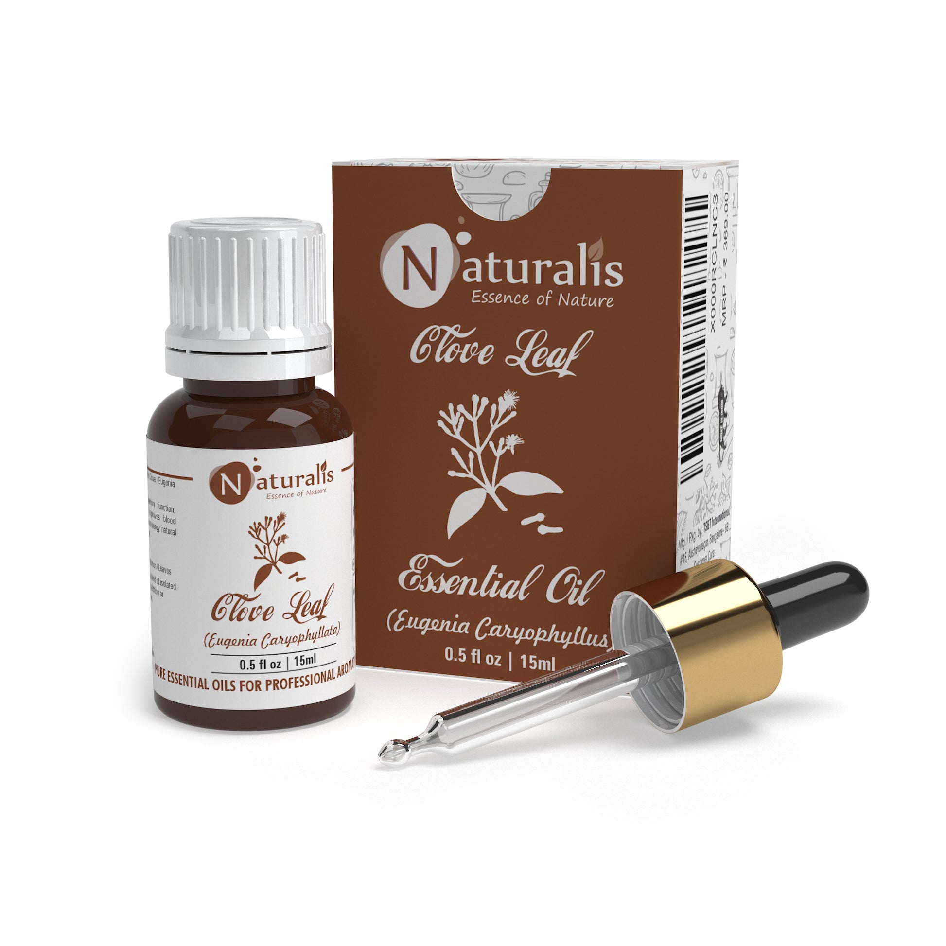 Naturalis 100% pure Clove Leaf Essential Oil (Eugenia caryophyllus), therapeutic grade