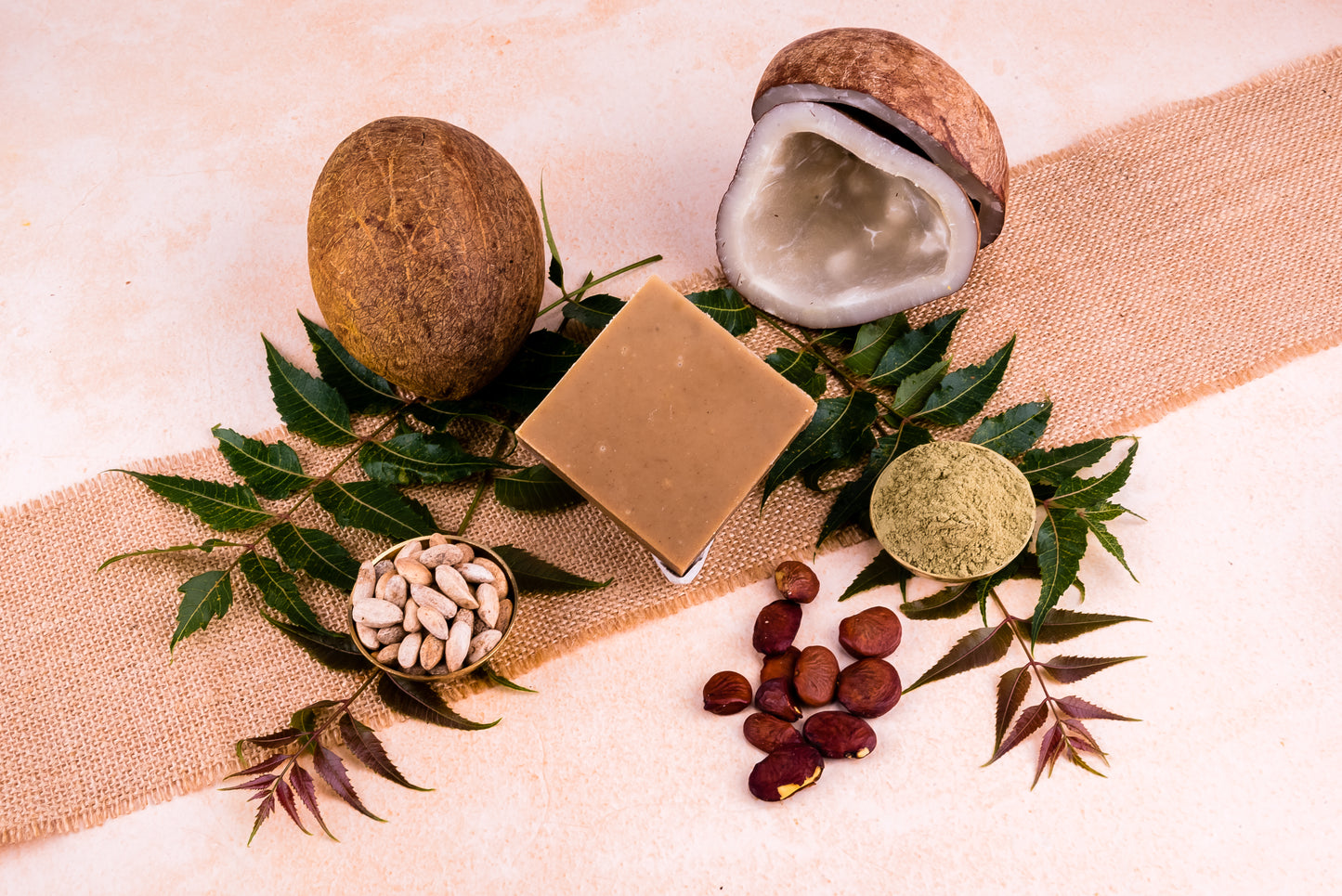 Hand-Milled Luxury Neem Solid Soap Bar | Cold Process Soap | Neem Soap - 100gms | Antibacterial and Antifungal