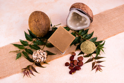 Hand-Milled Luxury Neem Solid Soap Bar | Cold Process Soap | Neem Soap - 100gms | Antibacterial and Antifungal