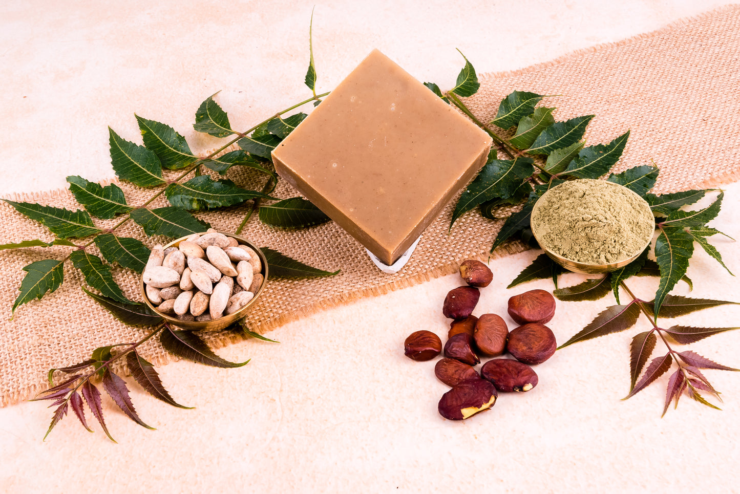 Hand-Milled Luxury Neem Solid Soap Bar | Cold Process Soap | Neem Soap - 100gms | Antibacterial and Antifungal