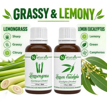 Lemongrass and Lemon Eucalyptus Essential Oil Set – aroma profile