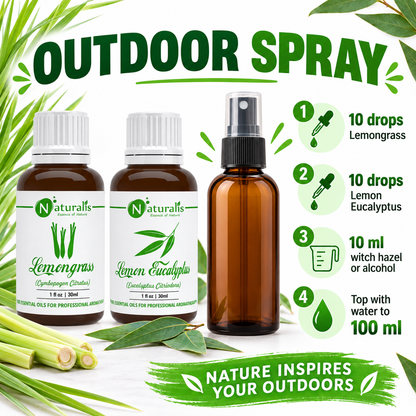 Lemongrass and Lemon Eucalyptus Essential Oil Set – usage guide