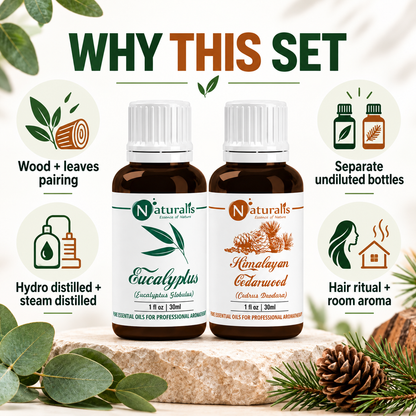 Himalayan Cedarwood and Eucalyptus Essential Oil Set – why this set