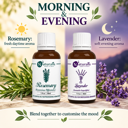 Lavender and Rosemary Essential Oil Set – morning and evening