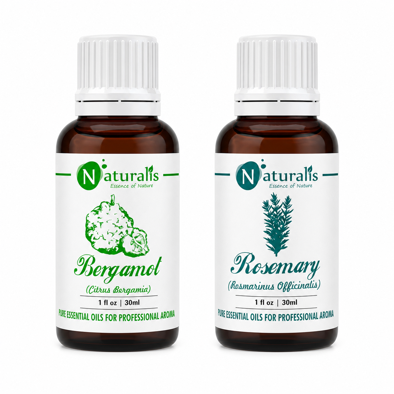 Bergamot & Rosemary essential oil set, 30 ml