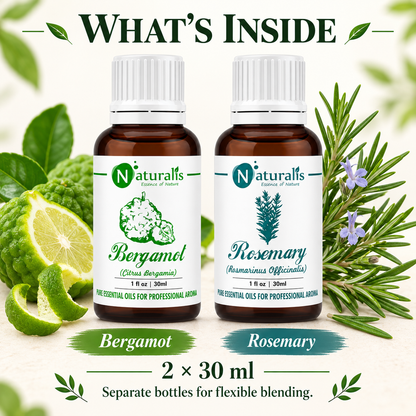 Rosemary and Bergamot Essential Oil Set – what's inside