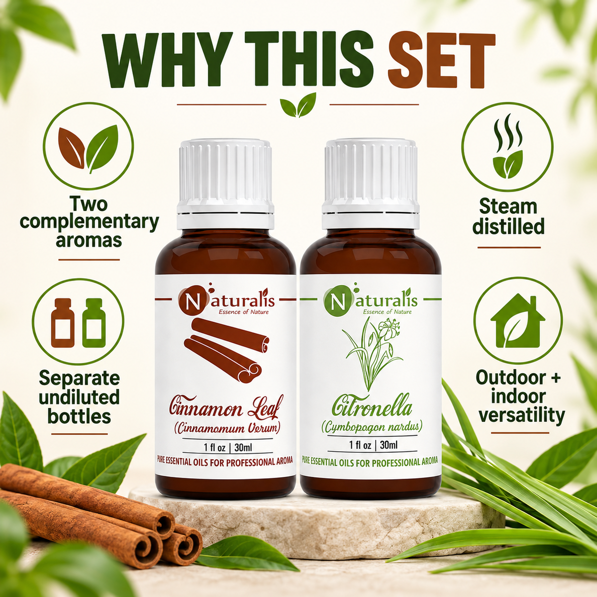 Citronella and Cinnamon Leaf Essential Oil Set – why this set