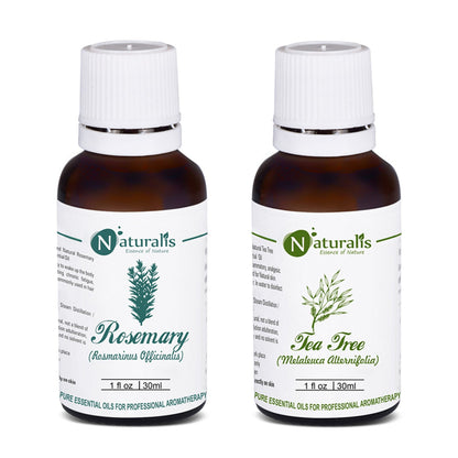 Naturalis Rosemary and Tea Tree Essential Oil Set of 2 for hair and scalp care
