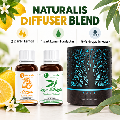 Lemon and Lemon Eucalyptus Essential Oil Set – Naturalis diffuser blend