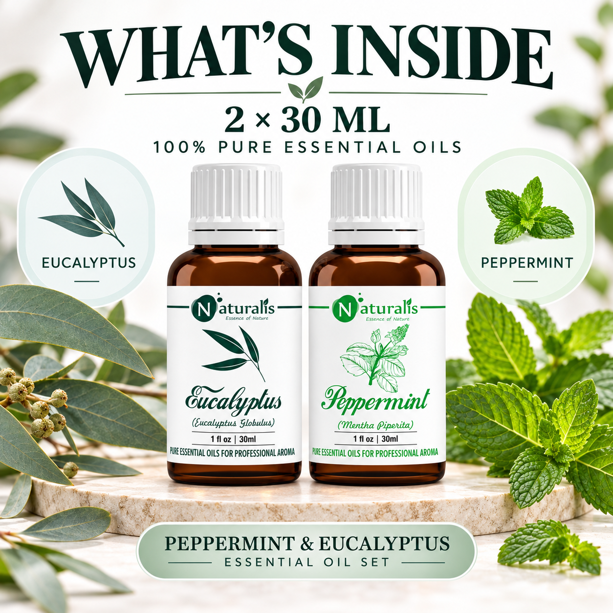 Naturalis 30GP9 essential oil set infographic 1