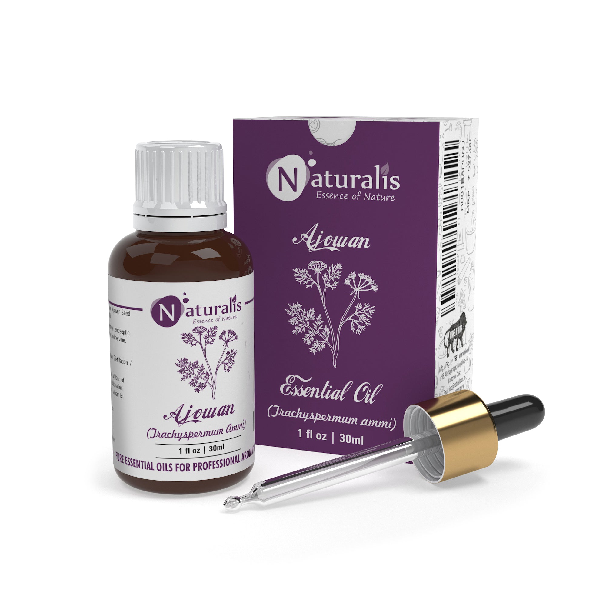 100% Pure Ajwain (Ajowan) Essential Oil – Trachyspermum Ammi, Therapeutic Grade
