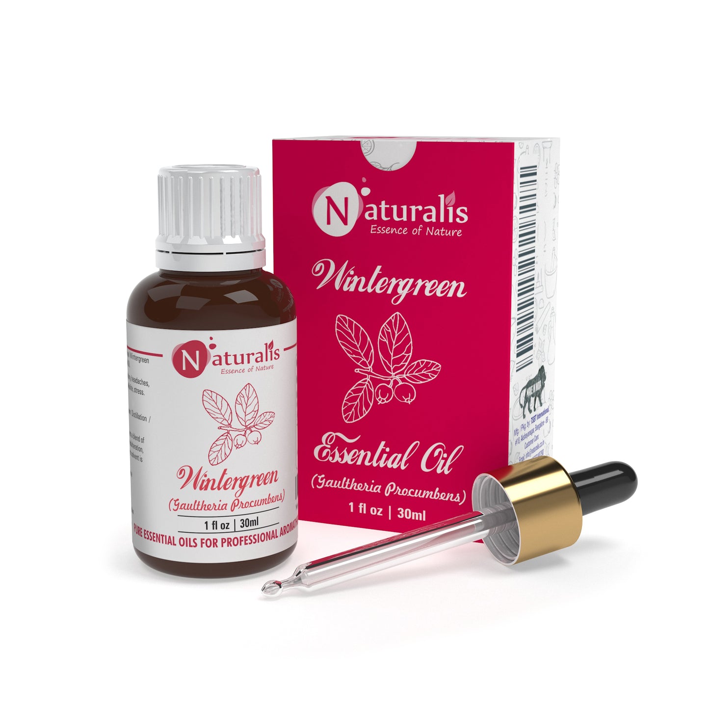Naturalis wintergreen oil for aromatherapy and home use — close-up
